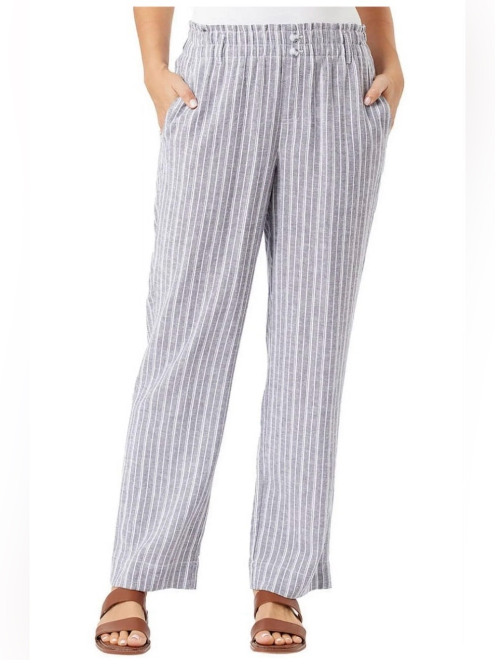 Briggs Women's Linen Blend Pull-On Pant - Comfortable